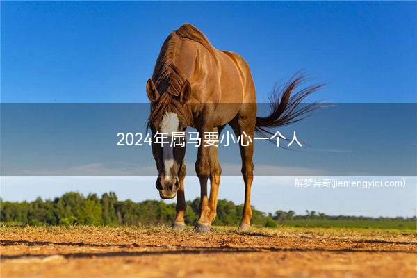 2024年属马要小心一个人 属马人2024年需要远离谁